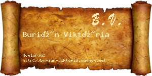 Burián Viktória névjegykártya